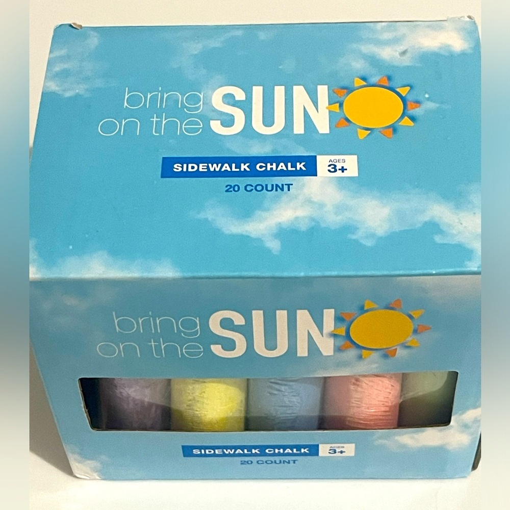 Bring On The Sun Sidewalk Chalk 20 Count NIB Non-toxic Washable 2 boxes